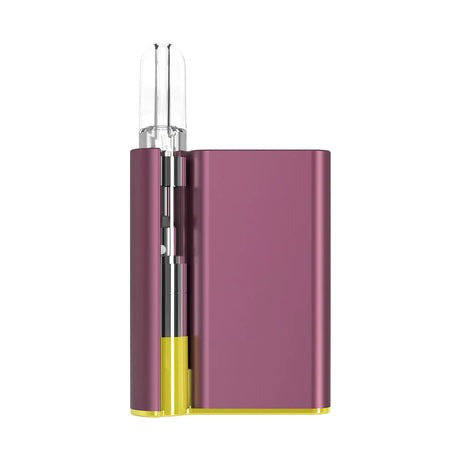 CCELL Palm Cartridge Vaporizer in plum color, 550mAh, front view on white background