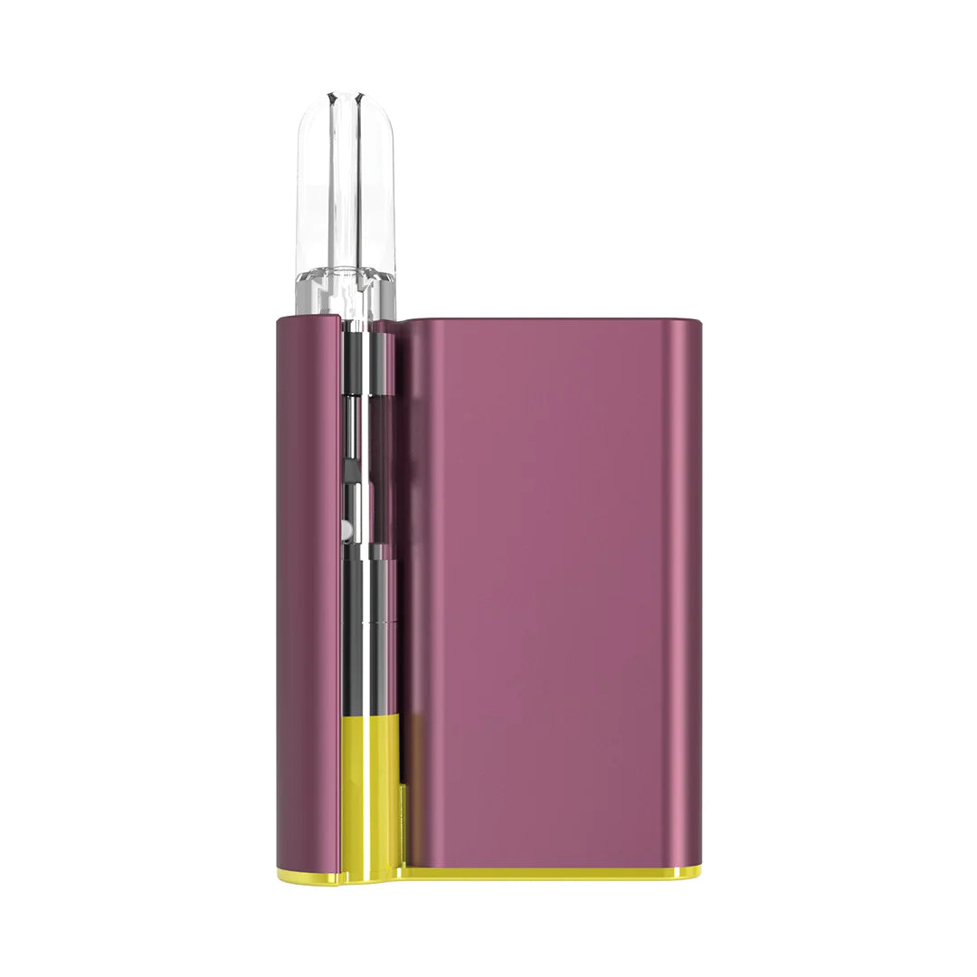 CCELL Palm Cartridge Vaporizer in purple, 550mAh battery, front view on white background