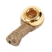 Celebration Pipes Lavastoneware Hand Pipe with 22K Gold Finish - Top View