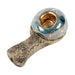Celebration Pipes Lavastoneware Hand Pipe in Hanalei Blu, Top View with Intricate Design