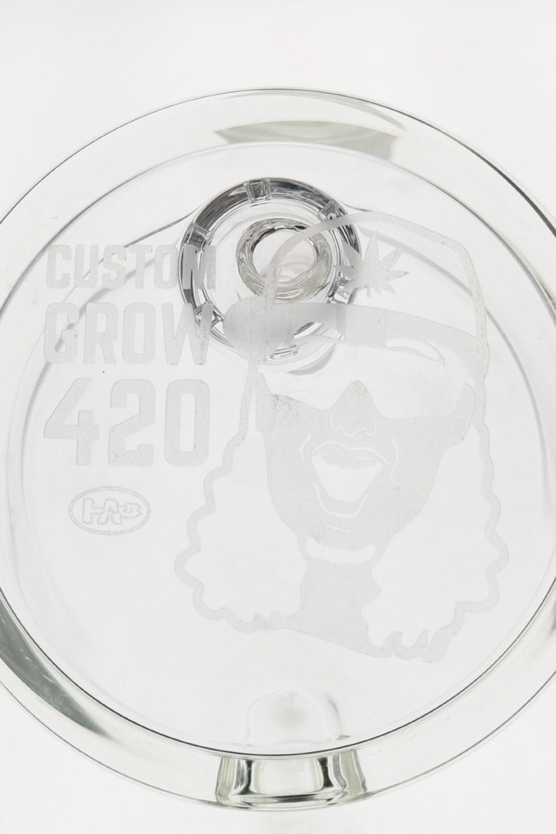 Thick Ass Glass CG420 7" Puck with 6 Hole Showerhead Percolator Top View