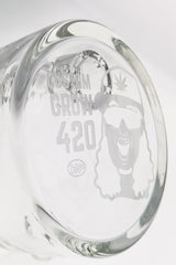 Thick Ass Glass CG420 - 7" Puck with 6 Hole Showerhead Percolator - Close-Up Side View