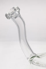 Thick Ass Glass CG420 - 7" Puck with 6 Hole Showerhead Percolator for Bongs, 18MM Male Joint, Side View