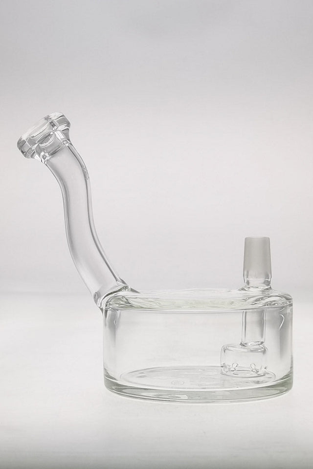 Thick Ass Glass CG420 7" Puck with 6 Hole Showerhead Percolator, 18MM Male Joint, Front View