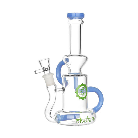 Chakra Recycler Water Pipe 7.75" with 14mm Female Joint, Borosilicate Glass, Front View