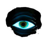 Chameleon Glass Cyclops Pipe glowing in dark, 5" Borosilicate Glass, unique eye design