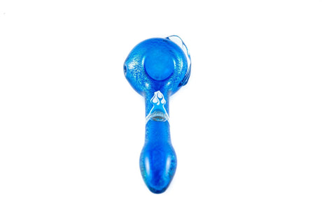 Chameleon Glass Dichroic Prophecy Hand Pipe in Borosilicate Glass with Deep Bowl - Top View