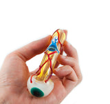 Chameleon Glass Eyeball Pipe, Glow In The Dark, Handheld - Thick Glass, USA Made