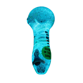[TRANSPARENT] Chameleon Glass -Firefly Vortex Glow in the Dark Hand Pipe | Dank Geek