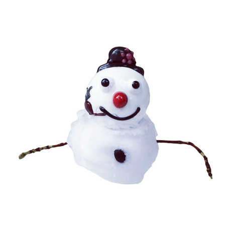 Chameleon Glass Frosty the Snowman Pipe, Heavy Wall Glass, Deep Bowl, USA Made