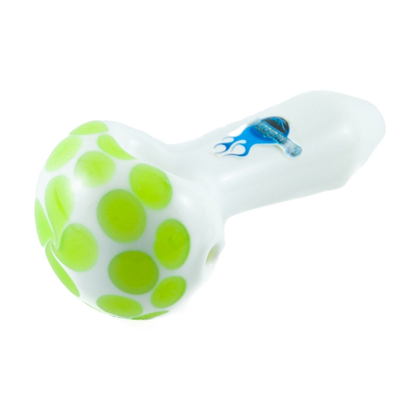Chameleon Glass Just The Tip hand pipe in green borosilicate, thick glass, top view
