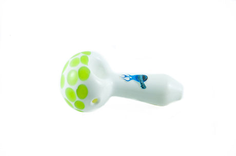Chameleon Glass Just The Tip Hand Pipe in Green Borosilicate, Thick Glass Side View