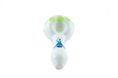 Chameleon Glass Just The Tip Hand Pipe, Green Borosilicate, Thick Glass, Top View