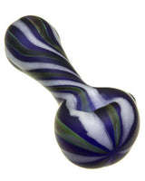 Chameleon Glass Northern Lights Spoon Pipe, Glow in the Dark, Heavy Wall Side View