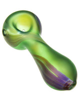 Chameleon Glass Northern Lights Spoon Pipe with Heavy Wall Design and Deep Bowl