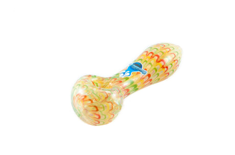 Chameleon Glass Perfect Storm Hand Pipe, Rasta Color Change, Thick USA Borosilicate, Top View