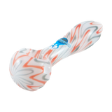 Chameleon Glass Rock & Roll Hand Pipe in Gray and Orange - Thick Borosilicate Glass