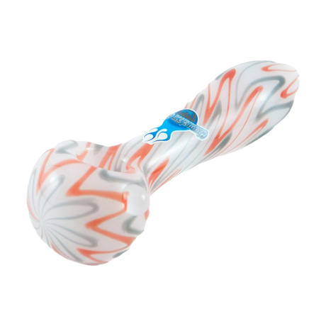Chameleon Glass Rock & Roll Hand Pipe in Gray and Orange - Thick Borosilicate Glass