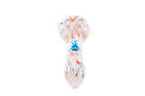 Chameleon Glass Rock & Roll Hand Pipe in Gray and Orange, Thick Borosilicate Glass, Top View