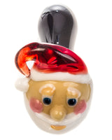 Chameleon Glass Santa Themed Hand Pipe Front View, Borosilicate Glass, Made in USA