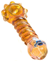 Chameleon Glass Tangerine Dream Pipe in Borosilicate Glass with Orange Swirl Design