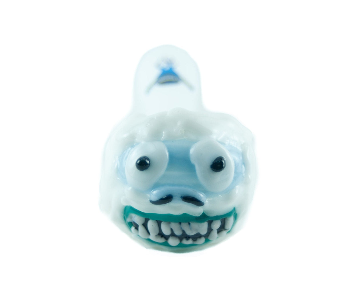 Chameleon Glass Yeti Hand Pipe, Limited Edition Heat-Resistant Glass, Front View
