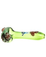 Chameleon Glass Zombie Pipe in Borosilicate Glass with Intricate Detailing - Side View