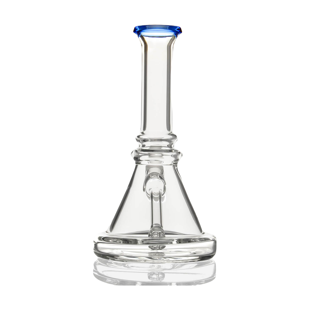 PILOT DIARY 7'' Glass Beaker Base Bong with Blue Accents - Front View on White Background