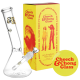 Cheech & Chong Glass Basketball Jones Chillax Beaker Water Pipe | Clear | 12" | 14mm F | Licensed Gift Box Included