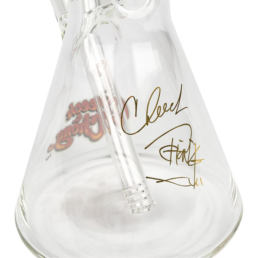 Cheech & Chong Glass Parked Beaker Water Pipe | 15" | 14mm F | Licensed Gift Box Included