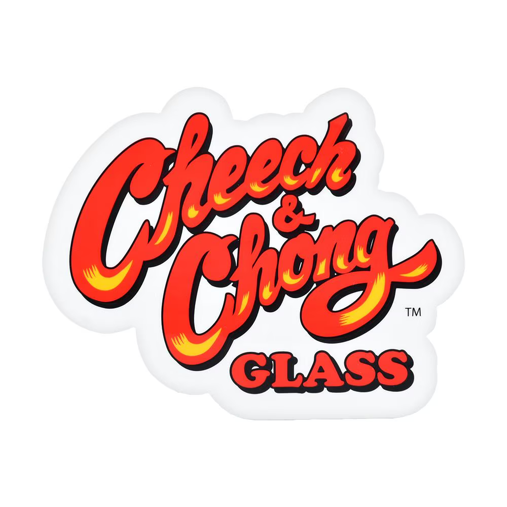 Cheech & Chong Glass Parked Beaker Water Pipe | 15" | 14mm F | Licensed Gift Box Included