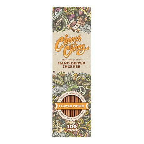Cheech & Chong Flower Power Hand-Dipped Incense - Front View of 100 Pack