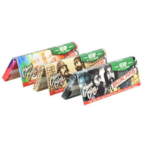 Assorted Cheech & Chong Hemp Rolling Papers in Standard Size on Display