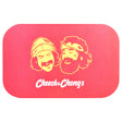 Pulsar Cheech & Chong Magnetic Rolling Tray Lid, Red with Iconic Faces, 11"x7" Top View