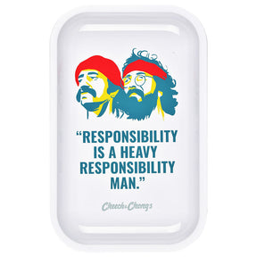 Cheech & Chong x Pulsar Metal Rolling Tray - 11" x 7" with Iconic Duo Print