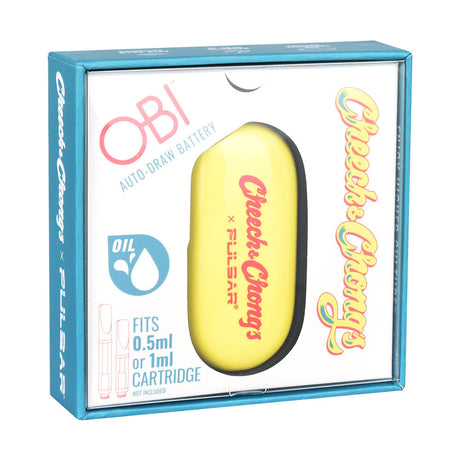 Cheech & Chong x Pulsar Obi Vape Battery, 650mAh in packaging, front view, for concentrates
