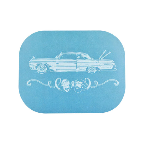 Cheech & Chong's x Pulsar Mini Metal Rolling Tray with Lid - Love Machine Design Top View