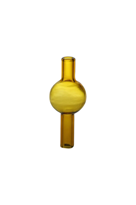 Amber Chemical Thermal Bubble Carb Cap made of Borosilicate Glass, front view on white background