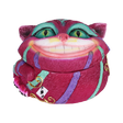 Cheshire polyresin stash jar 2.5 inch in purple, a small container with a grinning cat face on the lid