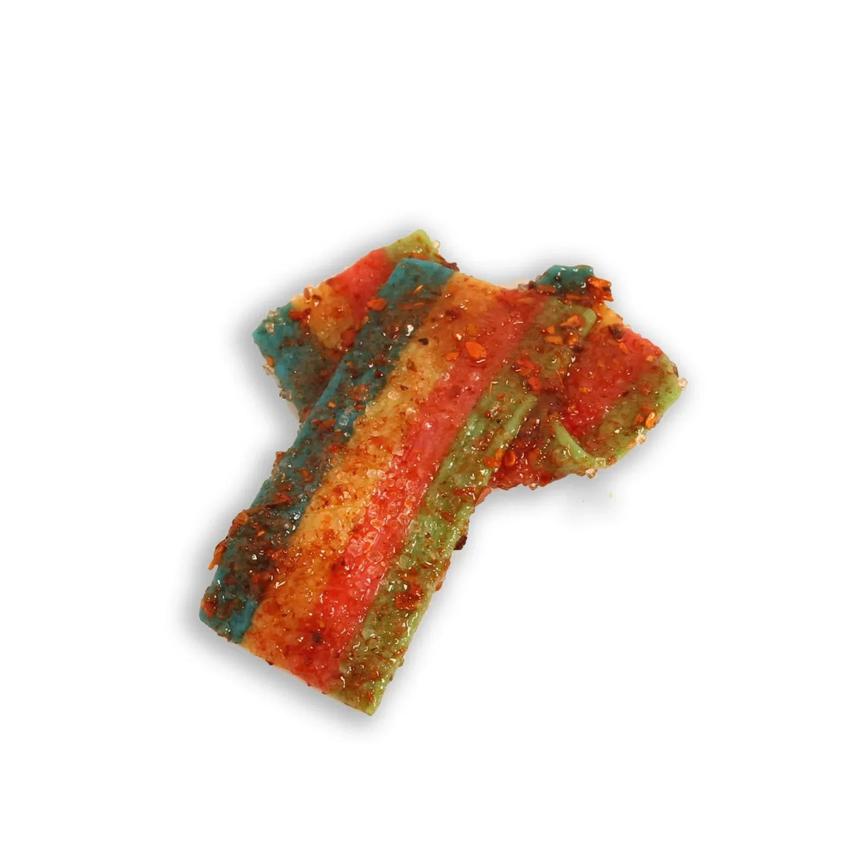 Chilli Bomba Rainbow Belts 8oz candy on a seamless white background