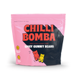 CHILLY BOMBA Spicy Gummy Bears 8oz package front view with vibrant pink design