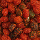 Close-up of Chilli Bomba Spicy Gushers 8oz with vibrant red seasoning