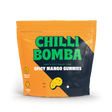 CHILLI BOMBA Spicy Mango Gummies 8oz package front view on a seamless white background