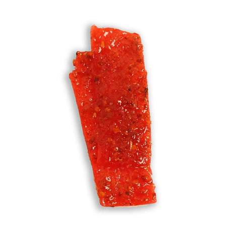 CHILLY BOMBA Chilli Bomba Strawberry Belts 8oz, gummy candy on white background