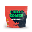 CHILLY BOMBA Strawberry Belts 8oz package, front view on a white background