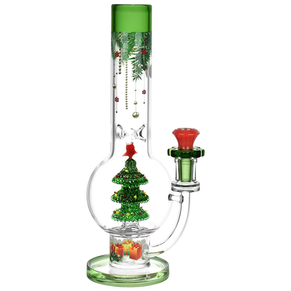 Christmas Cheer Glass Water Pipe | 11.75" | 14mm F