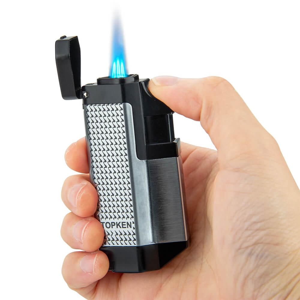 Triple Jet Silver Torch Lighter