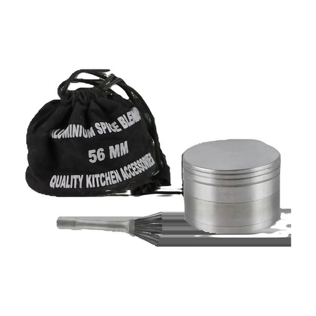 Classic 4-Piece Metal Grinder for Dry Herbs, 2" Diameter, Portable Design with Accessories