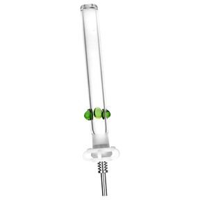 Clear Classic Glass Honey Vapor Straw Collector with Titanium Tip, Side View