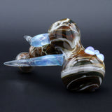 Clayball Glass "Aurora Nebula" Heady Hammer Bubbler, USA made, Borosilicate Glass, for Dry Herbs